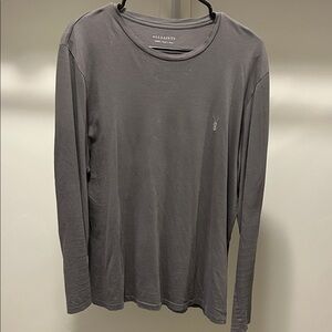 All Saints Charcoal Long Sleeve Men's Tee